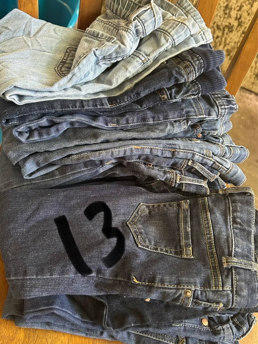 Girls clothing lot size some 4 4/5 and a lot of 5s jeans are all size 5